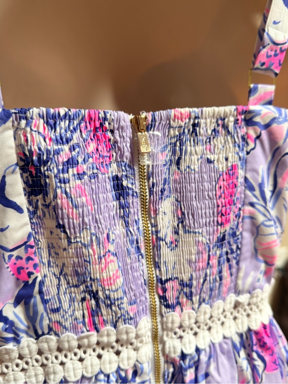 Lilly Pulitzer Lilac Floral Fit-and-Flare Mini Dress - Picture 6 of 6